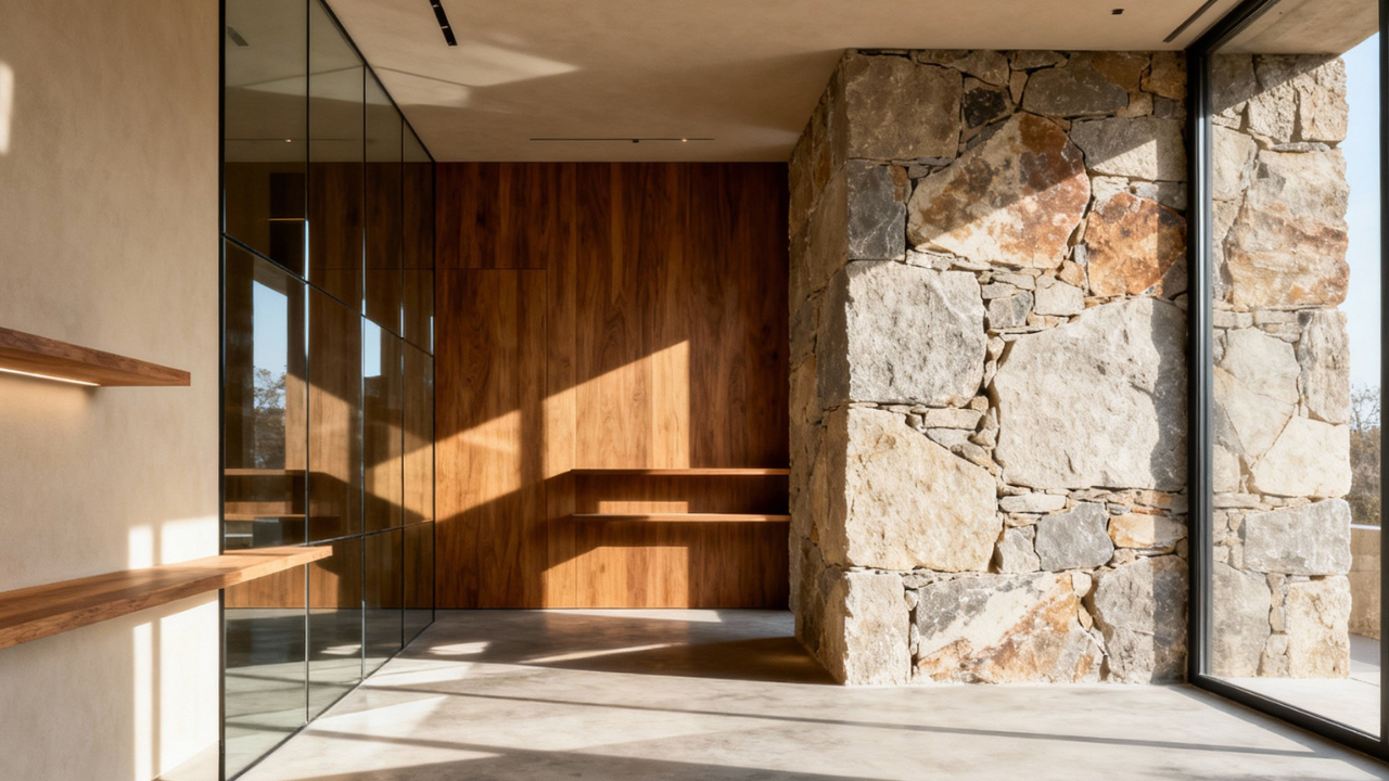 What Makes Architecture Textured: The Art of Blending Rough and Smooth Elements